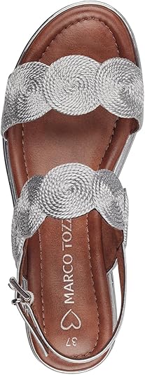 MARCO TOZZI Wedge Sandal by Guido Maria Kretschmer 2-28760-42 dames, Rose Metallic 2023, 39 EU