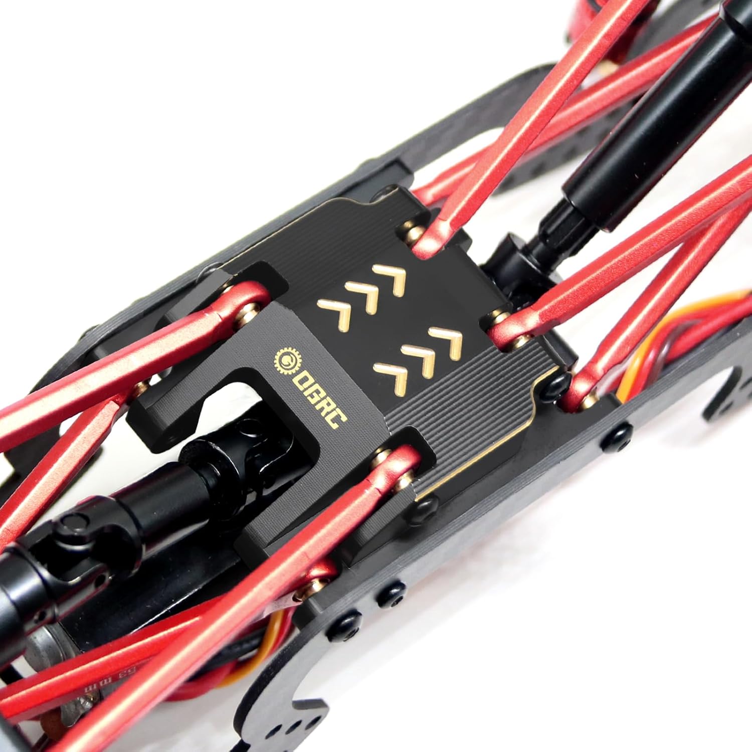 OGRC 60g Brass Skid Plate RC Transmission Mount Center Gearbox Base for TRX4M 1/18 Upgrade Parts - 60g