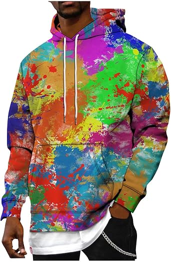 Graphic Hoodies For Men Novelty Hood Pullover Plus Size Printed Sweatshirts With Pocket Hoodies For Men Sweatshirt