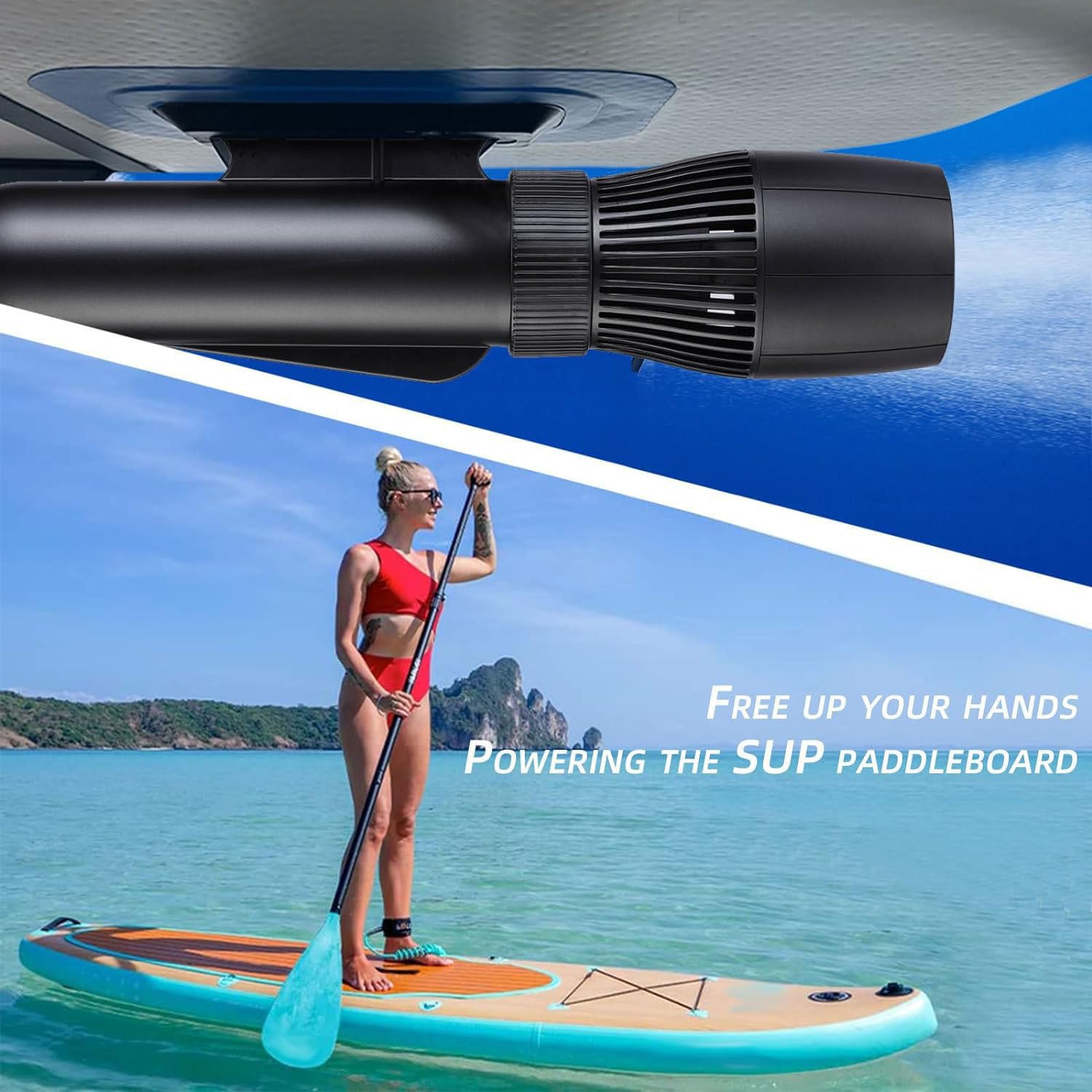 Scooter Submarino, Refuerzo Submarino de 500 W, Velocidad de 2 M/S, batería de Litio, Material de aleación de Aluminio, propulsores de Doble hélice portátiles para bucear, Nadar,4400mAh