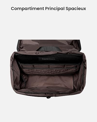 tomtoc Flap Laptop Backpack, Lightweight Water-Resistant Casual Daypack 22L - 4