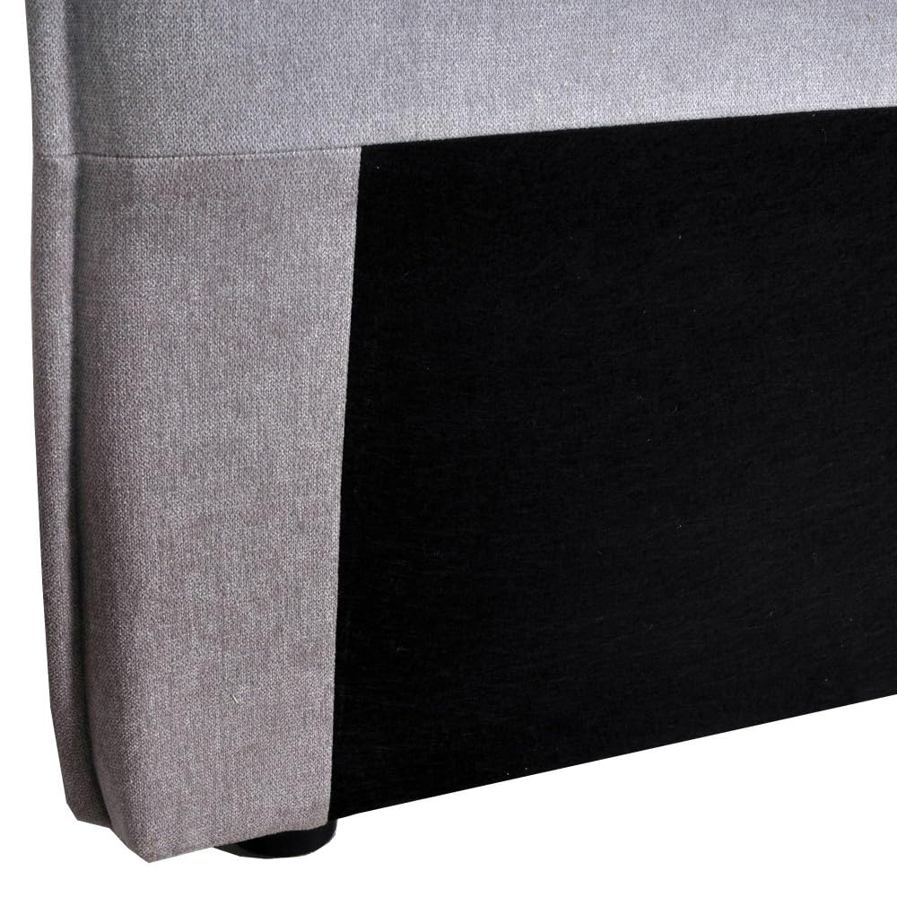 Tête de lit en tissu DAPHNE, compatible avec lits 140 et 160cm, Gris clair