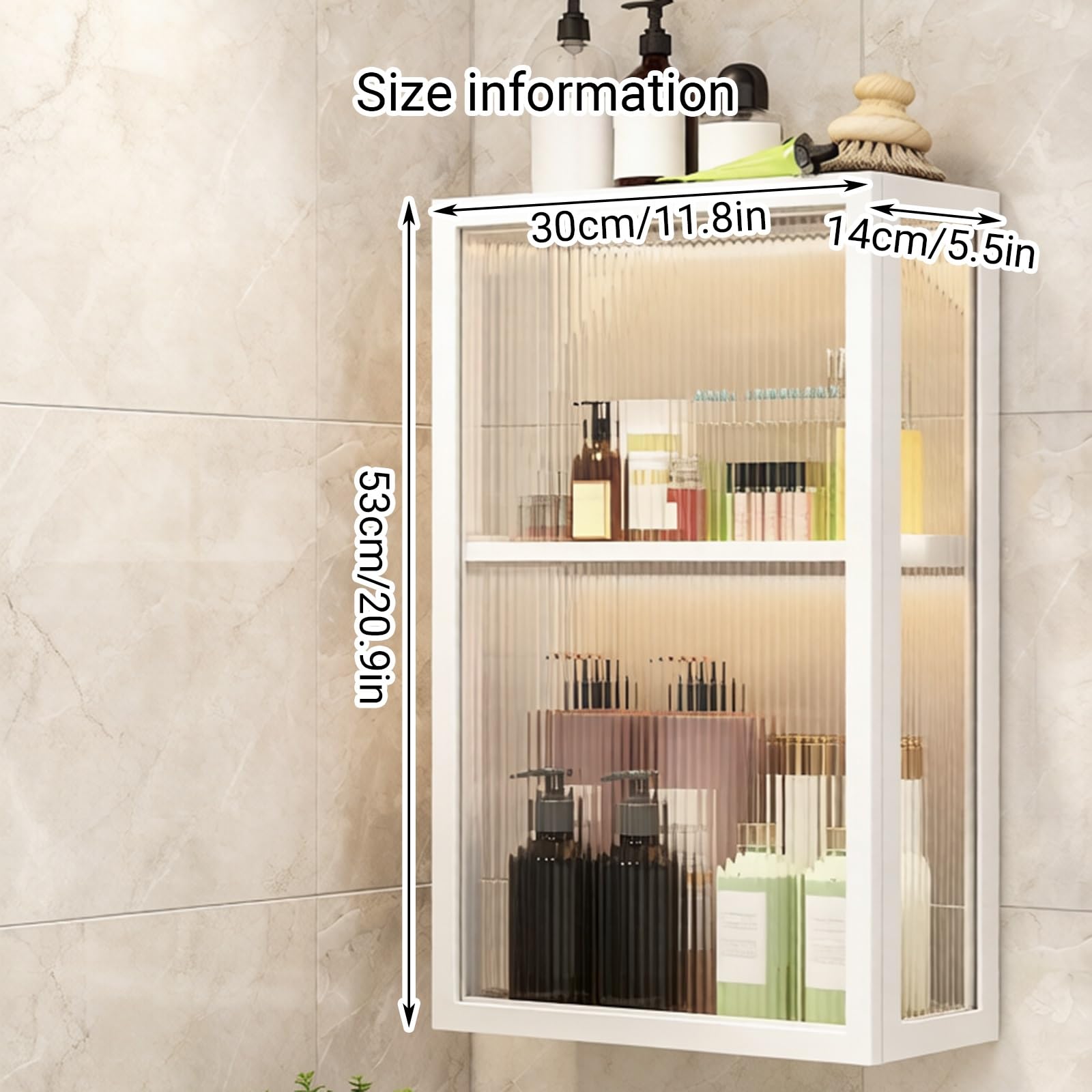 Hltdzer Eckschrank Badezimmer hängend mit Acrytür, Badschrank Wandmontage für Dusche und Küche, Medizinschrank schmal aus Karbonstahl, Wandregal mit Griff(Black,30 * 14 * 53CM/11.8 * 5.5 * 20.9IN) Küche, Haushalt & Wohnen
