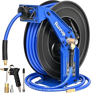 Ruvup Air Hose Reel 3/8"x75ft Auto Retractable Air Compressor Tool HoseReel
