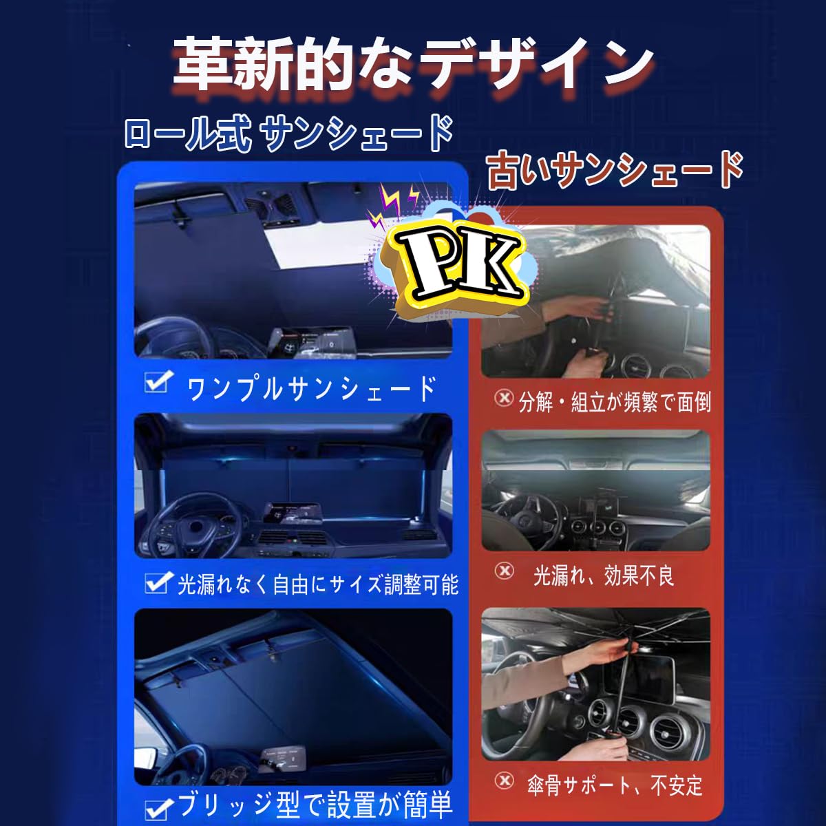 Amazon.co.jp: RFKJ ロール式 サンシェード に適合する トヨタ VOXY