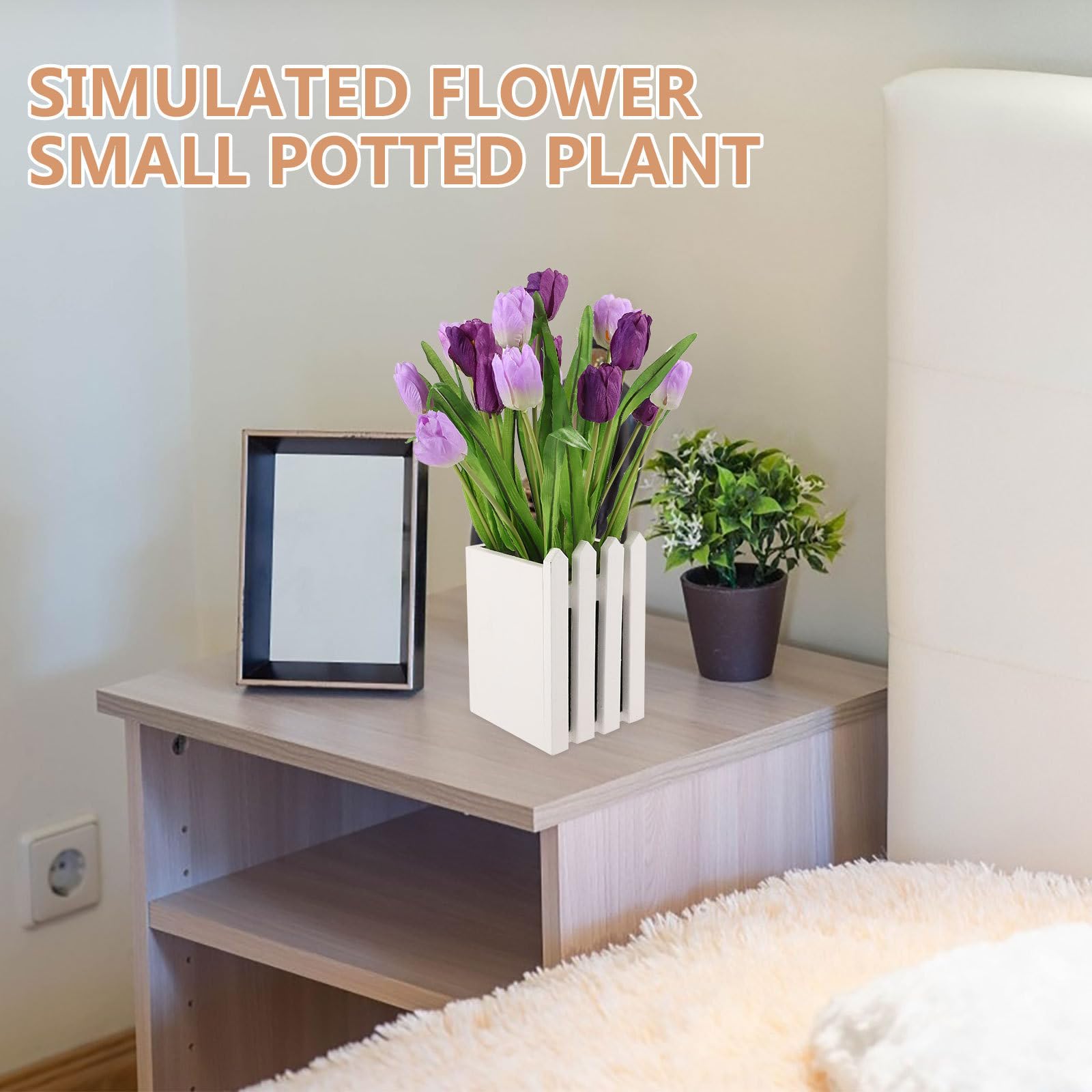 TOPBATHY Flores Artificiales de Tulipán Decorativas para Mesa y Jarrón