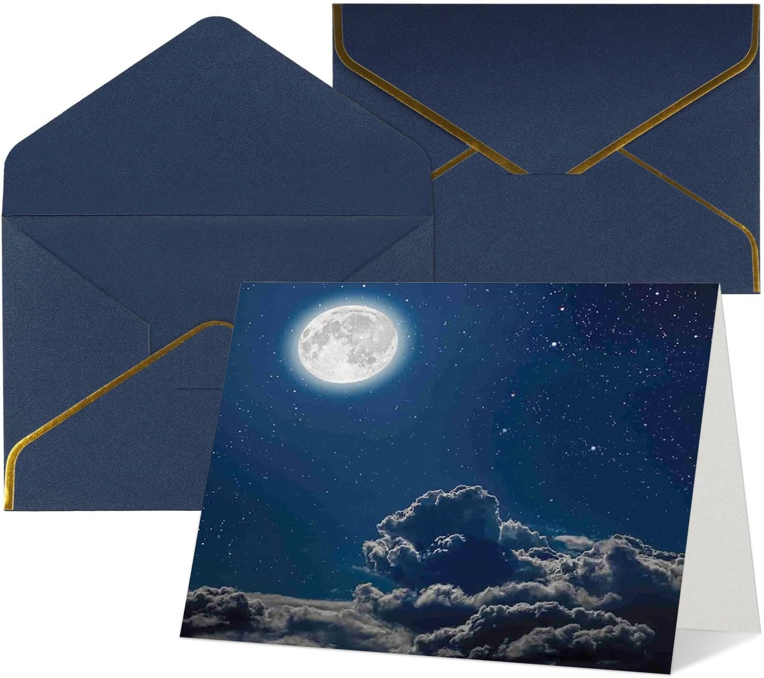 UIANG Galaxy,Note Cards With Envelopes Blank Inside,Moon