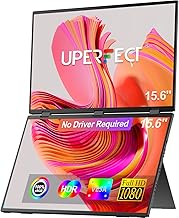 UPERFECT Delta 15.6" Dual Portable Monitor for Laptop Screen Extender 1080P HDR 360° Folding Stacked Triple Monitor with Stand for Laptop PC Phone Game Console (No Driver Needed)