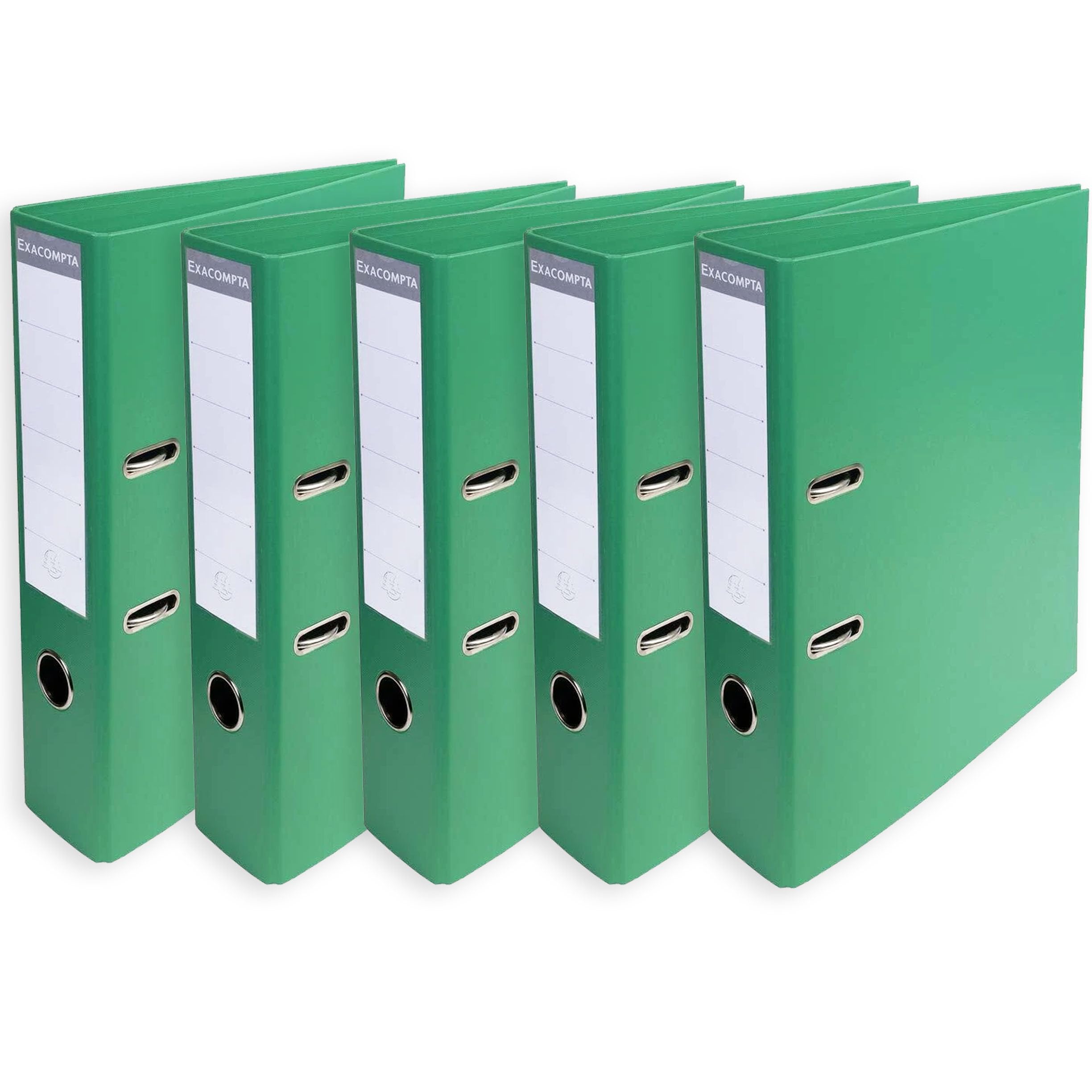Exacompta A4 Prem'Touch PVC Lever Arch File - 2 Rings, 320 x 290mm, 70mm Spine, 75mm Rings, FSC-Certified (5, Green)