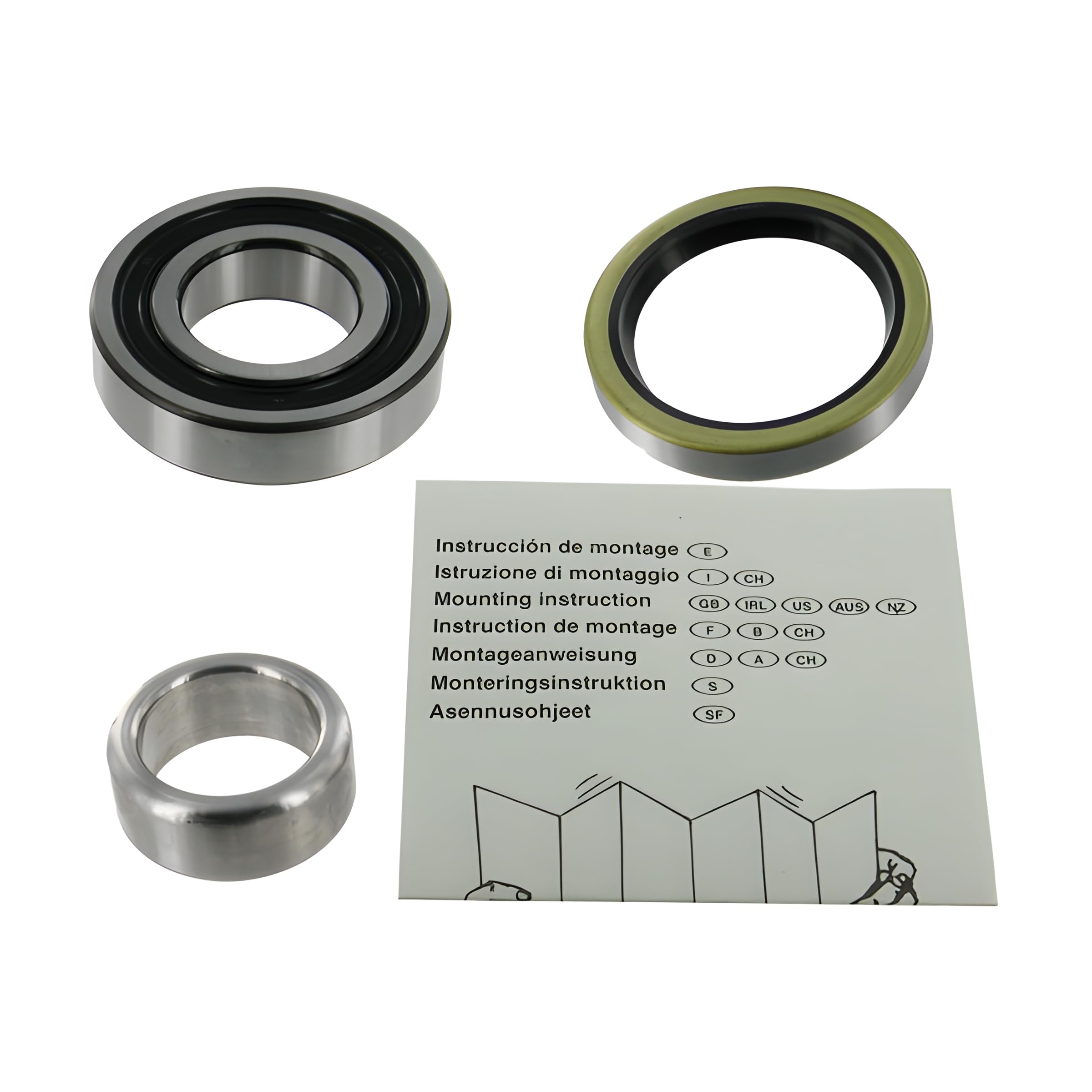 VKBA 1972 Wheel Bearing Kit Rear Fits Suzuki Sj413 Carry Van Honda By SKF