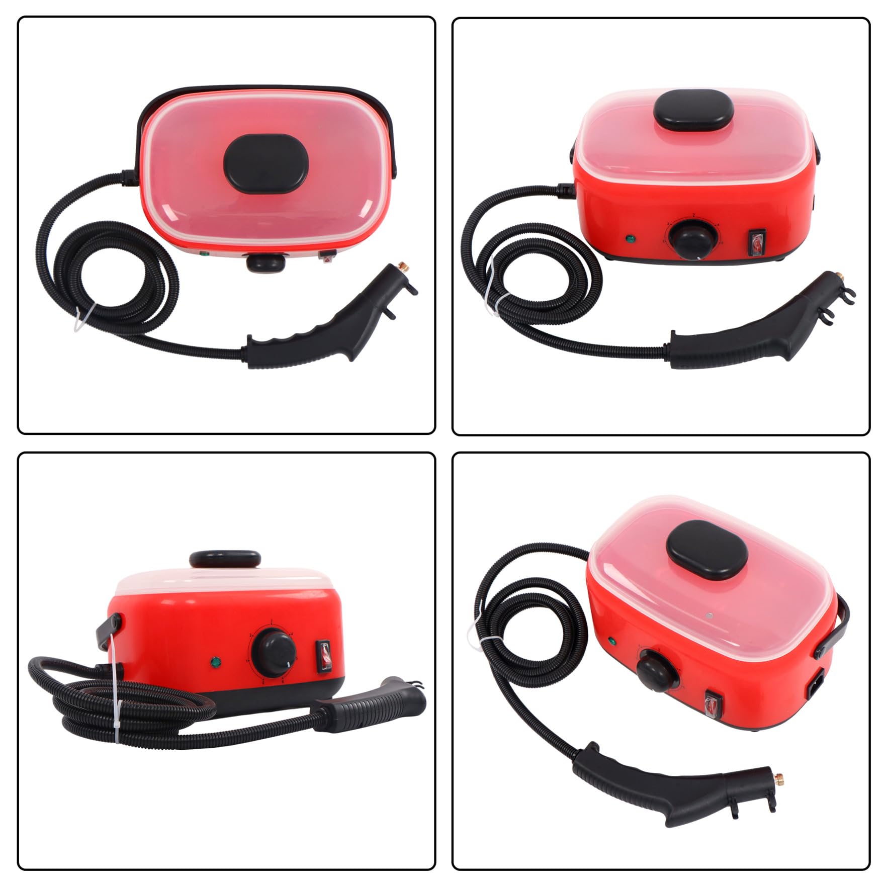 waltyotur Steam Cleaner,Handheld Steam Cleaner, 2500W Pressurized Steam Cleaner with 3 Brush Heads Portable Steamer for Upholstery, Car, Kitchen, Carpets,Grout and Tile