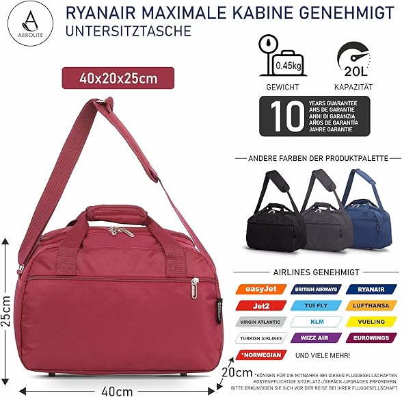 Tasche für flugzeug unter sitz Clearance