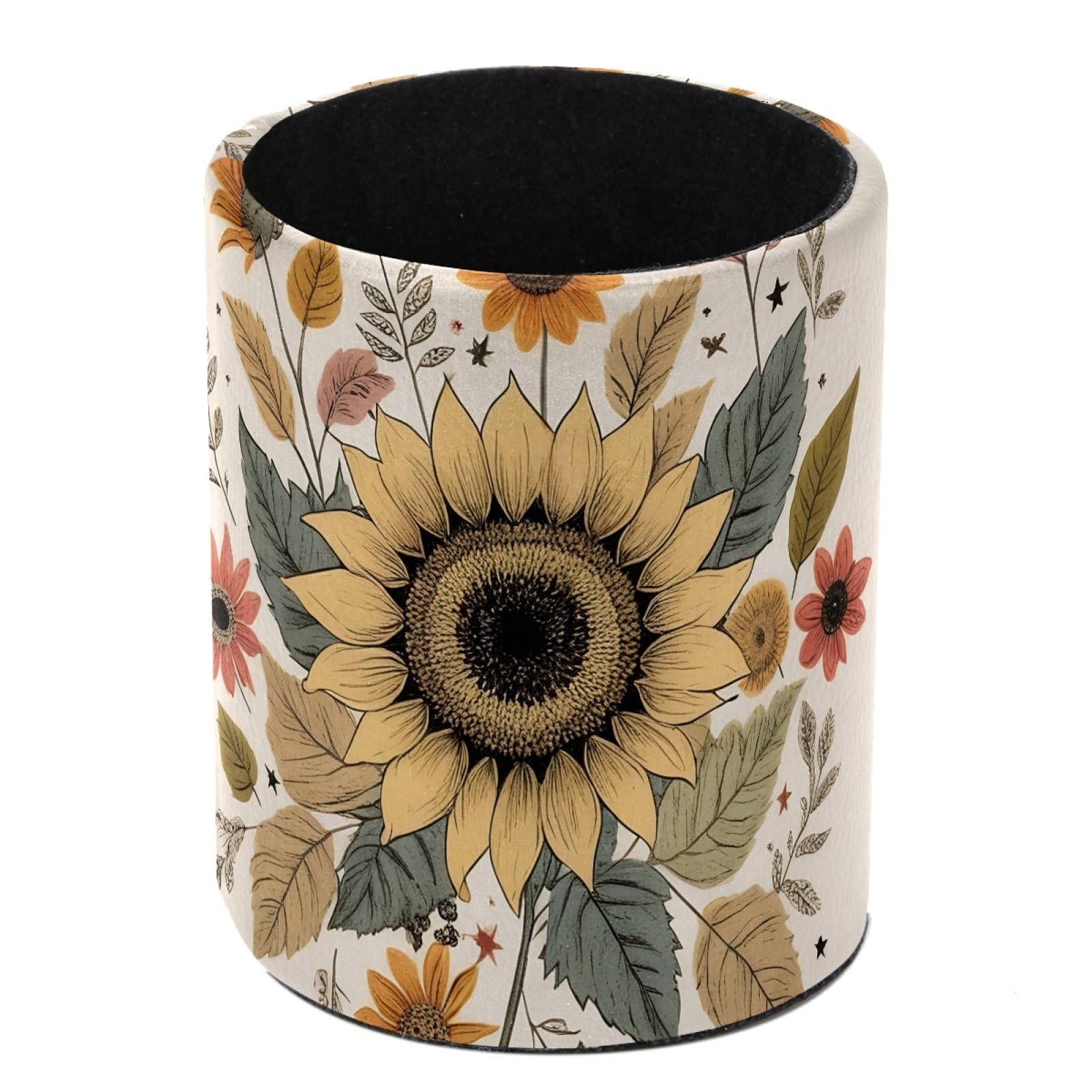FWJZDSP Sunflowers Pencil Cup Pen Organizer Makeup Brush Holder for Office Home Countertop Desk Accessory Storage