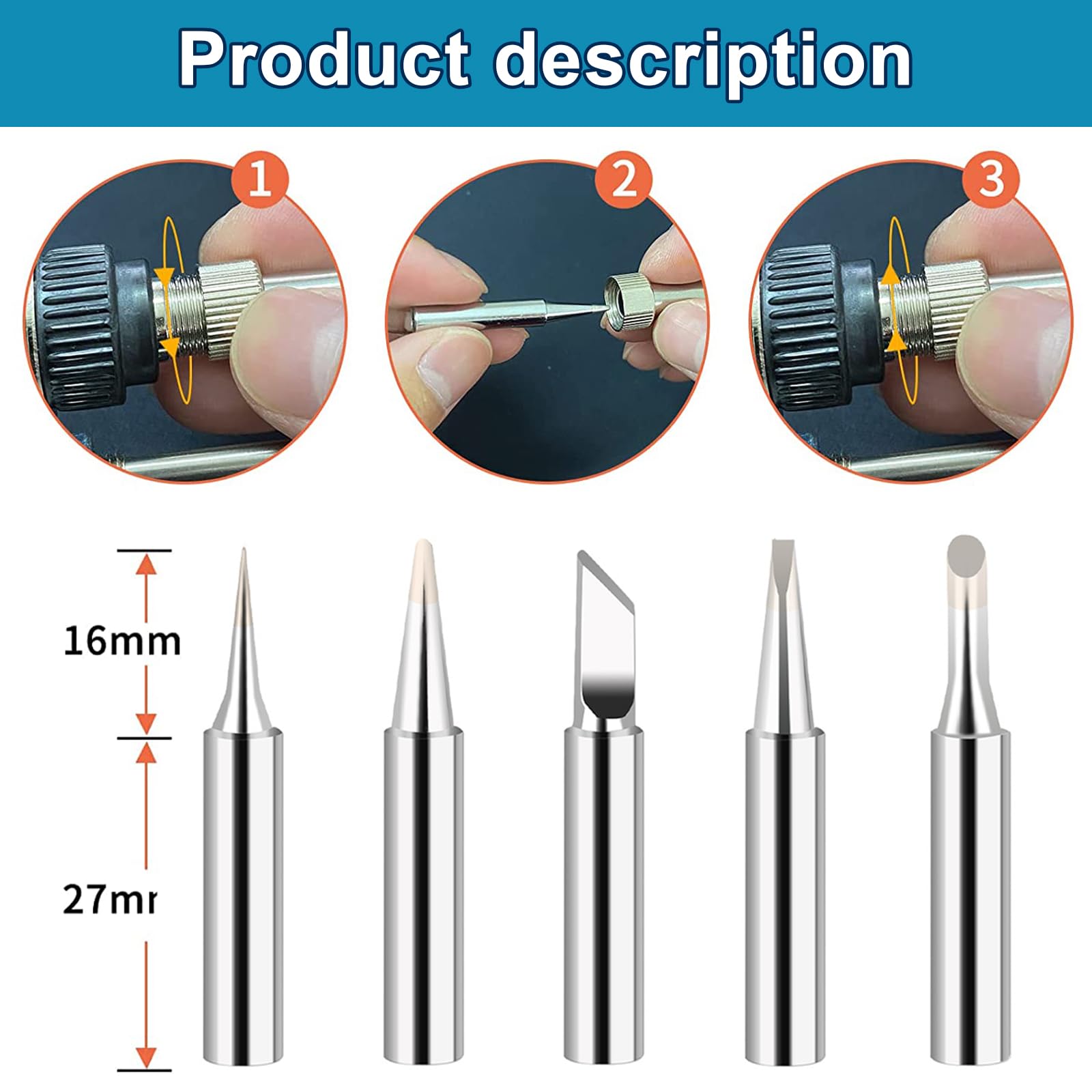 Roadtime 60W Pistolet à Souder à Chaud Interne, Portatif kit de Pistolets Et Fers à Braser avec 5 têtes de fer à souder, pour les réparations de soudure électronique DIY appareil a souder metal