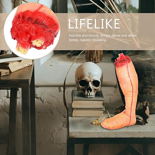 Miniatura 3 de Totority Simulación de mano rota adornos de Halloween Decoración de Halloween Decoración de mano Severed Foot Prop Halloween Cuerpo falso Mano rota