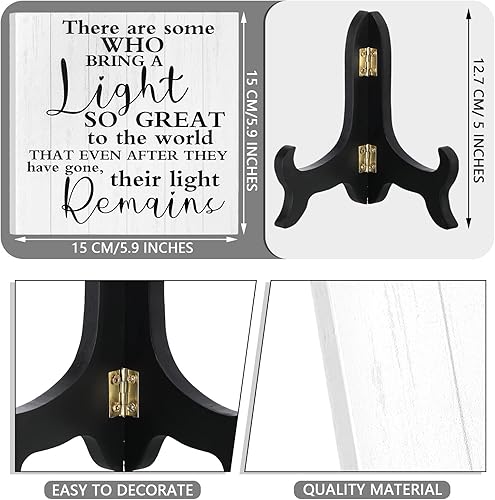 Miniatura 2 de Regalo de duelo, regalos de condolencias por la pérdida de padre, madre, esposo, ser querido, con soporte de madera en la memoria, luz que permanece