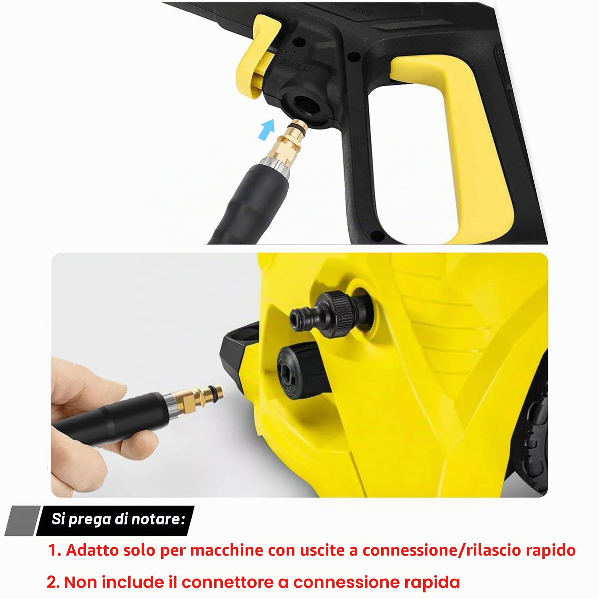 Tubo di ricambio per idropulitrice ad alta pressione da 30 m per Karcher K2 K3 K4 K5 K6 K7, kit di pulizia di scarico con connettore rapido blu 180 bar