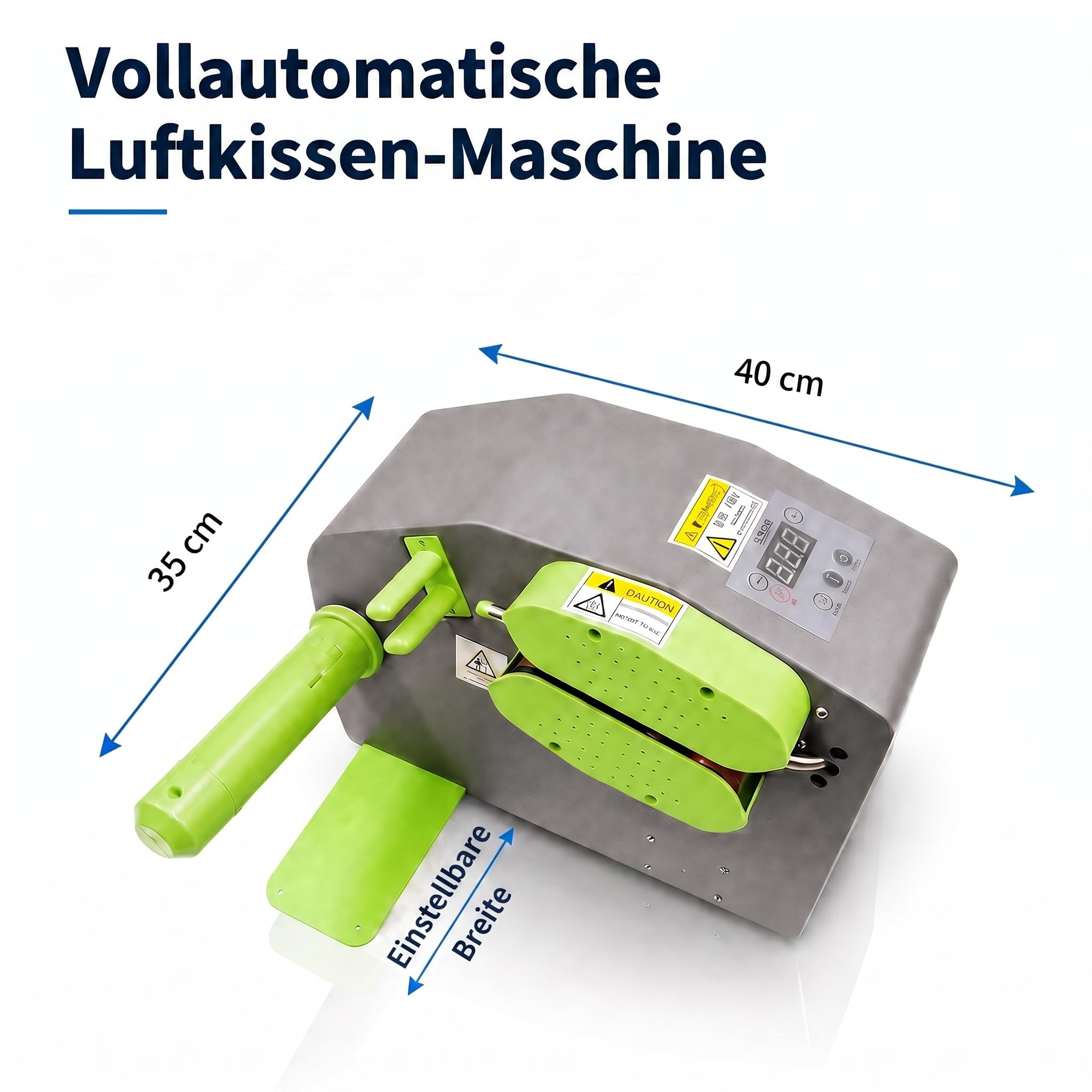 Luftpolstermaschine für Luftkissenfolie 300mm Bubble Film, kompakte Verpackungsmaschine mit digitaler Steuerung