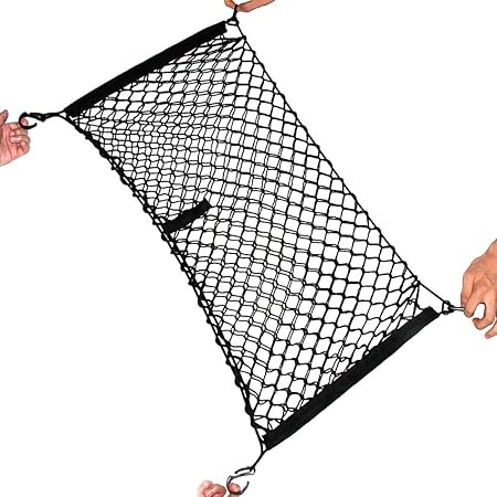 Amazon 9 Moon バック貨物きちんとネットハンギングリアシート Suv 車用 ラゲッジ ネット ハリアー Cx 5 エクストレイル フォレスター 等 ポケット ケース カバー 車 バイク