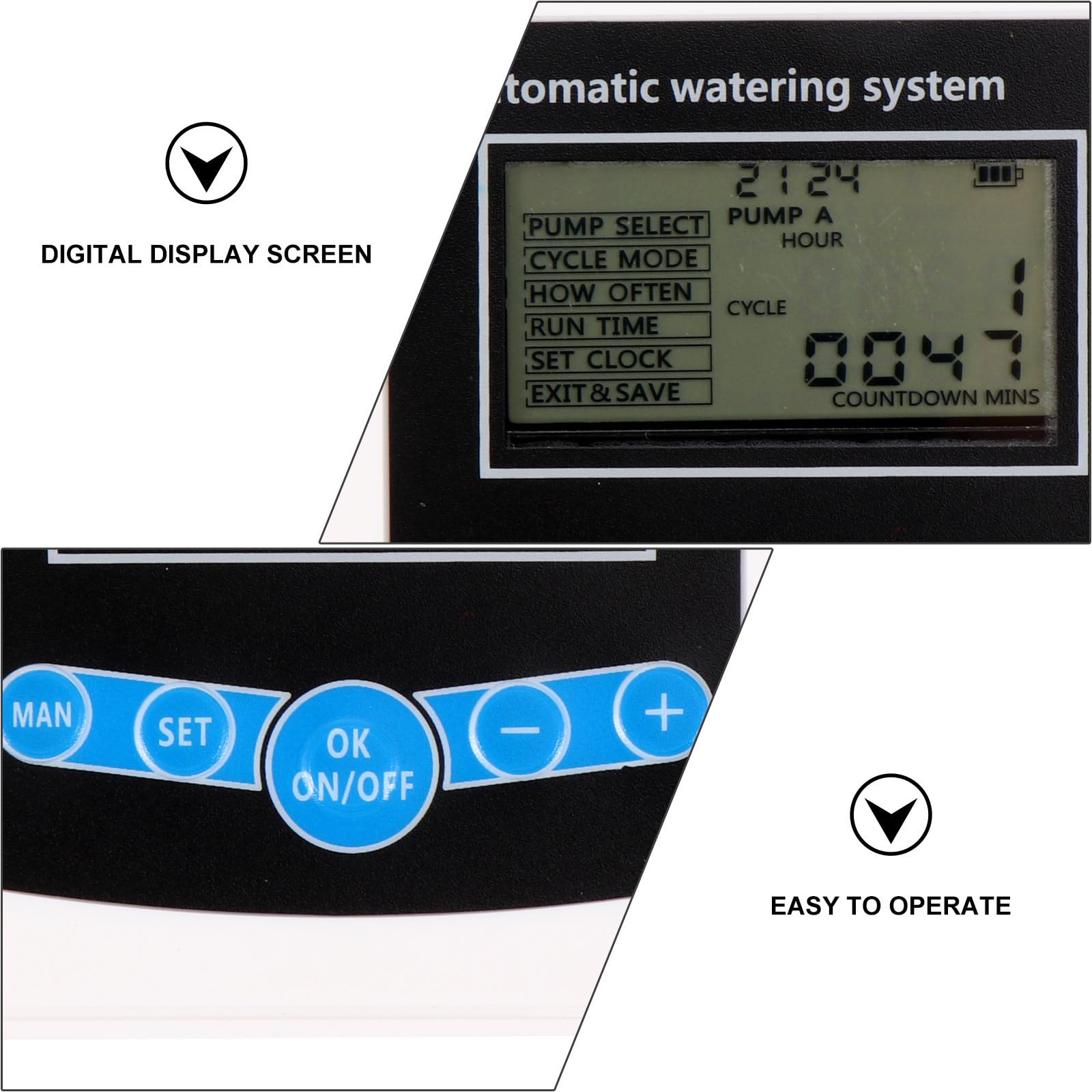 Timer di Irrigazione Digitale Doppia Pompa per Giardino e Casa, Installazione Semplice, Batteria 1200 Mah, Controller Automatico per Irrigazione Efficiente