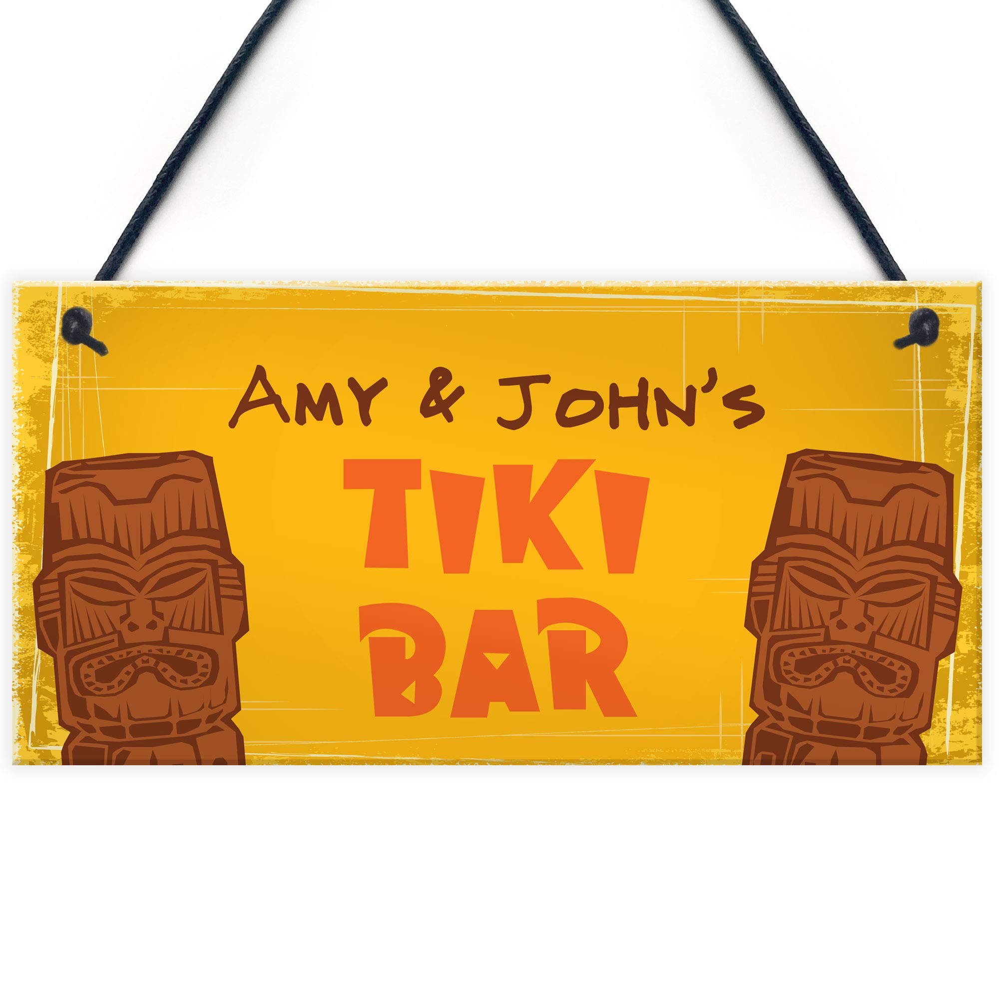 Red Ocean PERSONALISED Tiki Bar Decor Gifts Novelty Home Bar Decor Garden Signs Plaques