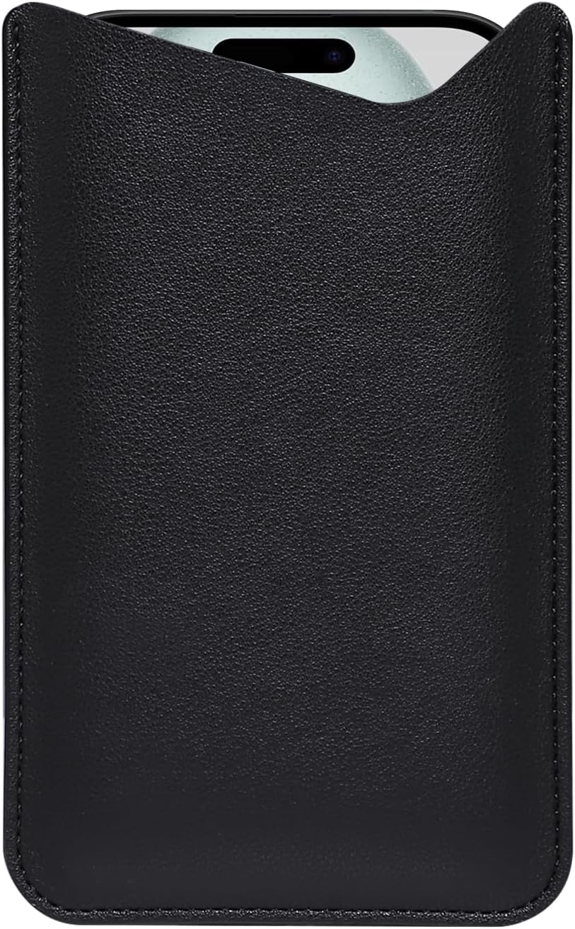 Leather Cell Phone Holster for Men, 6.5″ Executive Sleeve for iPhone 11 Pro Max XS Max 8 Plus 7 Plus 6/6S+ Slip-on Case PU Leather Phone Pouch Case Handbag with Microfiber Lining, Slim, Simple, Black Leather Cell Phone Holster for Men, 6.5″ Executive Sleeve for iPhone 11 Pro Max XS Max 8 Plus 7 Plus 6/6S+ Slip-on Case PU Leather Phone Pouch Case Handbag with Microfiber Lining, Slim, Simple, Black
