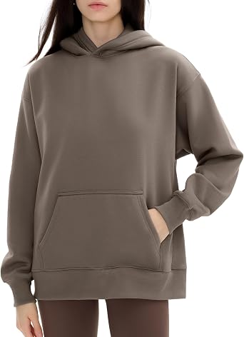 PUMIEY Womens Oversized Hoodies Cozy Fleece Sweatshirt with Pocket Long Sleeve Outfits Tops Fall Fashion 2024