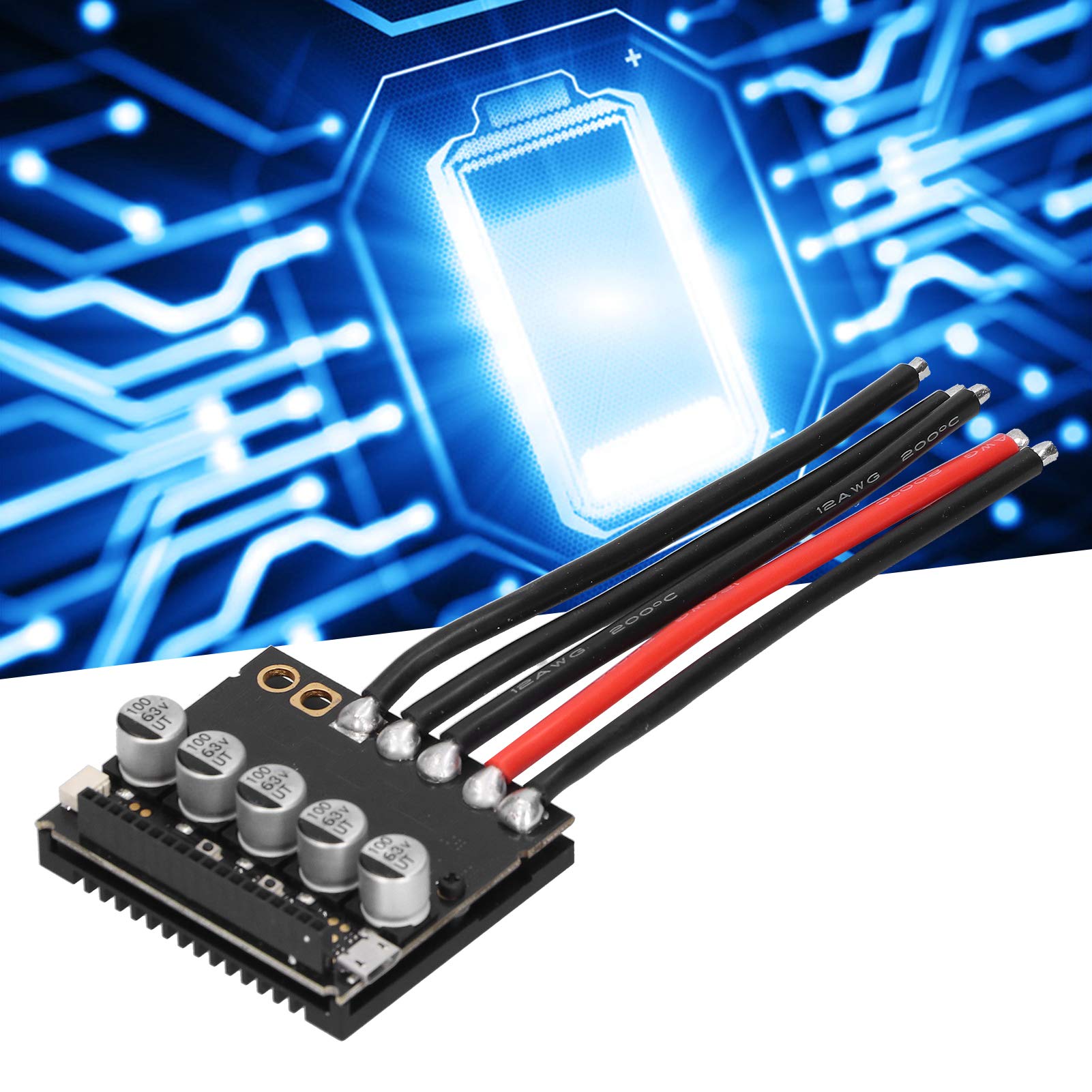 Ejoyous Scheda Driver Singola, Controller di Movimento Driver Interfaccia USB PCB A 4 Strati, Dissipatore di Calore di Picco Continuo da 8 A 24 V 50 A 120 A per Apparecchiature Industriali con Braccio