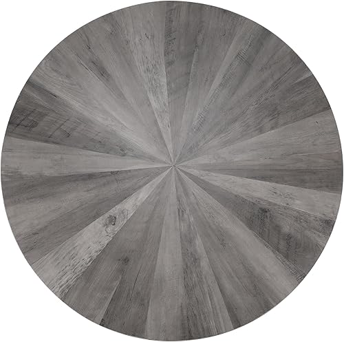 Miniatura 6 de Mesa de centro redonda con almacenamiento, mesa de centro moderna de madera maciza de mediados de siglo, mesas de centro redondas pequeñas para sala