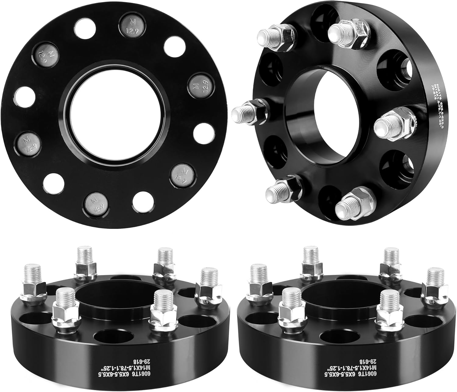 1.25 Inch 6x5.5 Wheel Spacers for Silverado 1500 Tahoe/Yukon 1500 Sierra 1500, 6x139.7 Wheel Spacers 78.1mm Hubcentric with 14x1.5 Stud