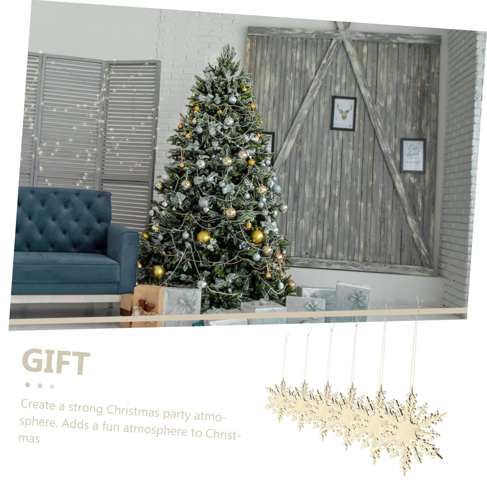 Cabilock 18piezas Adornos Colgantes para Árbol De Navidad Decoraciones Navideñas para Ventanas y Paredes Accesorios Reutilizables De Diseño y Ecológico