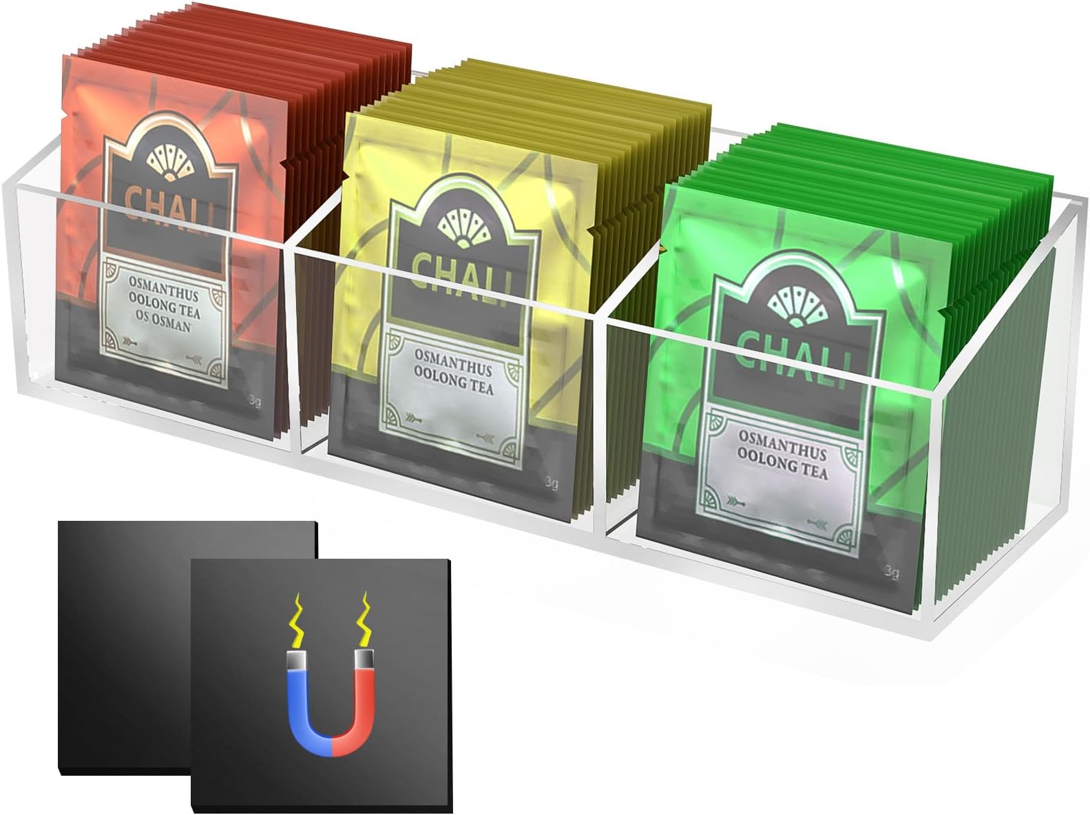 Amazon.com: JUNLYNEST Magnetic Tea Bag Organizer - 6-Piece Metal Tea ...