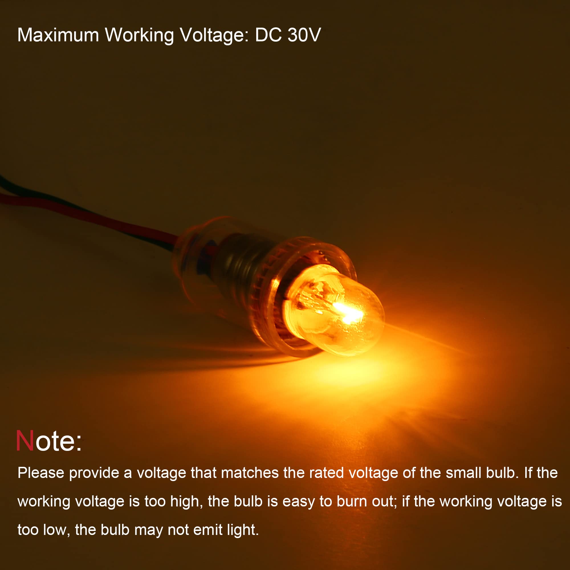 Sourcing Map - Lot De 15 Ampoules Miniatures E10 3W Jaune Chaud Avec Boîte De Rangement - Pour Lampe De Poche, Équipement, Circuits, 30V DC