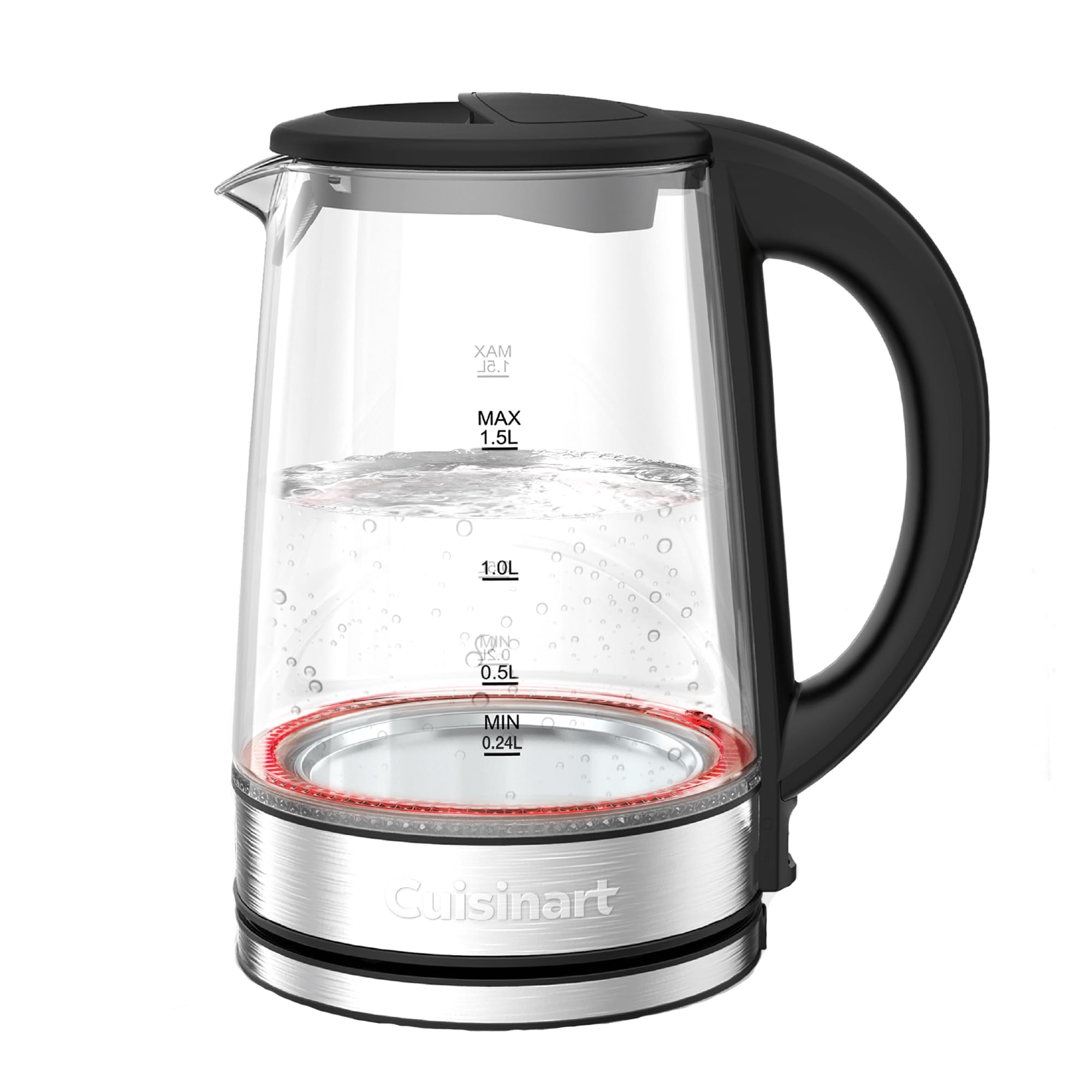Cuisinart 1,7L Glas-Wasserkocher mit variabler Temperaturregelung | 3KW Schnellkochfunktion | Cool-Touch | Doppelwandiges Design | BPA-frei | Tropffreier Ausguss | 360°-Drehbasis