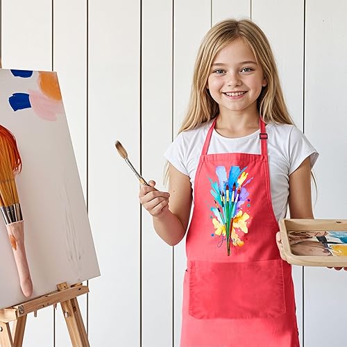 Miniatura 3 de Delantal con nombre personalizado para pintar y manualidades, delantal personalizado, regalo de calcetín de Navidad para niños y niñas