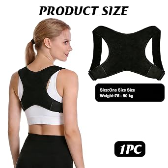 Back Brace Posture Corrector for Women Men - Adjustable Back Support Shoulder Posture Support for Improve Posture Provide And Back Pain Relief For Upper Back Pain