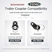 Vista 2 de Schwinn Acoplador de enganche compatible con remolque de bicicleta Schwinn e InStep, acopladores planos y angulares para una amplia gama