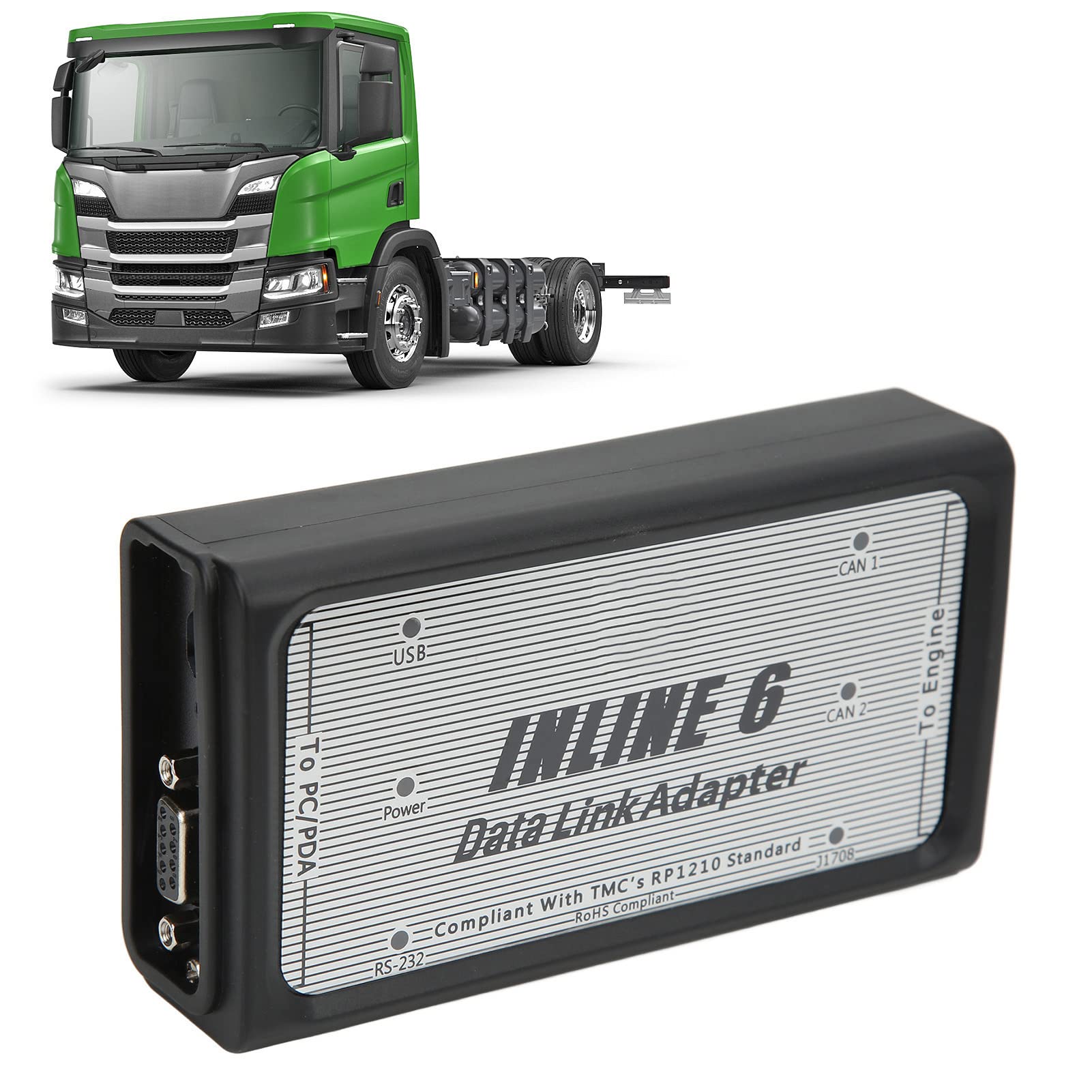 Kit de Adaptador de Enlace de Datos KIMISS para INLINE 6, Escáner OBD2 de Diagnóstico Resistente para Motor Cummins J1939 J1708