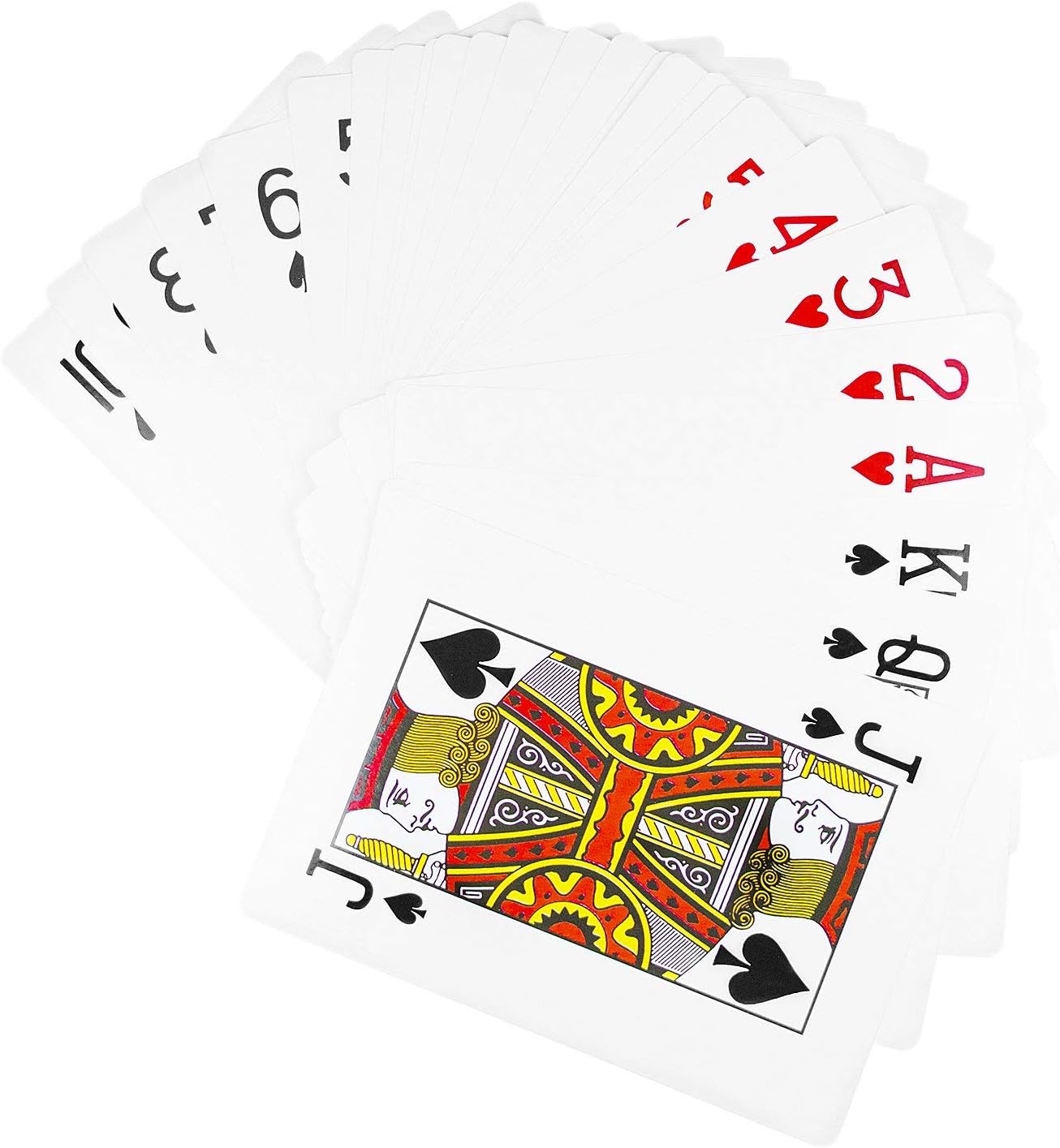 Jumbo Playing Cards Full Deck Huge Poker Index Playing Cards Fun for All Ages! - Size 8 1/4 x 11 3/4 inches