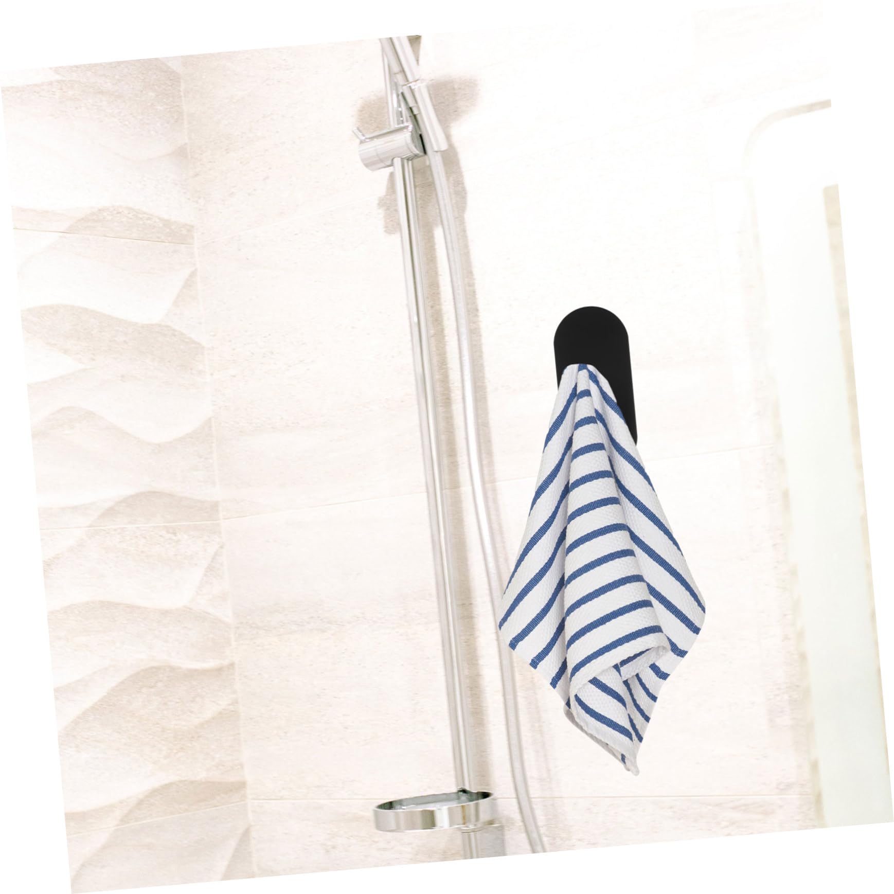 EXCEART 5 Set Gancio Adesivo in Acciaio Inossidabile Per Asciugamano Bagni Opaco Appendiabiti Ganci Da Bagno A Forma Di Sospeso Ganci Di Vestiti Ganci Neri Zaino Nero 2 Pezzi*5