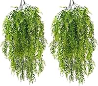 Samambaia Artificial Pendente, Kit 4 Unidades, 78 cm, Realista, Resistente UV, Sem Manutenção, para Decoração de Sala, Varanda, Parede, Ambiente Interno e Externo