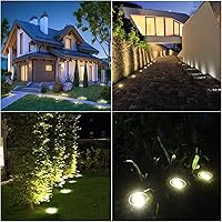 Vista 6 de Luz solar de suelo, luces solares impermeables para jardín, luz de jardín al aire libre mejorada, impermeable, brillante en el suelo, luces