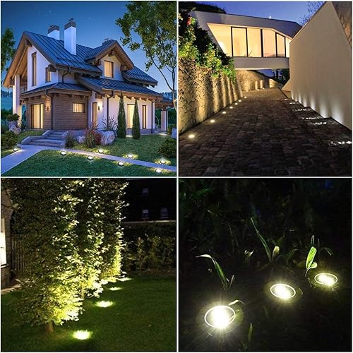 Miniatura 6 de Luces solares de suelo, luces solares impermeables para jardín, luces mejoradas para jardín al aire libre, impermeables, luces brillantes en el