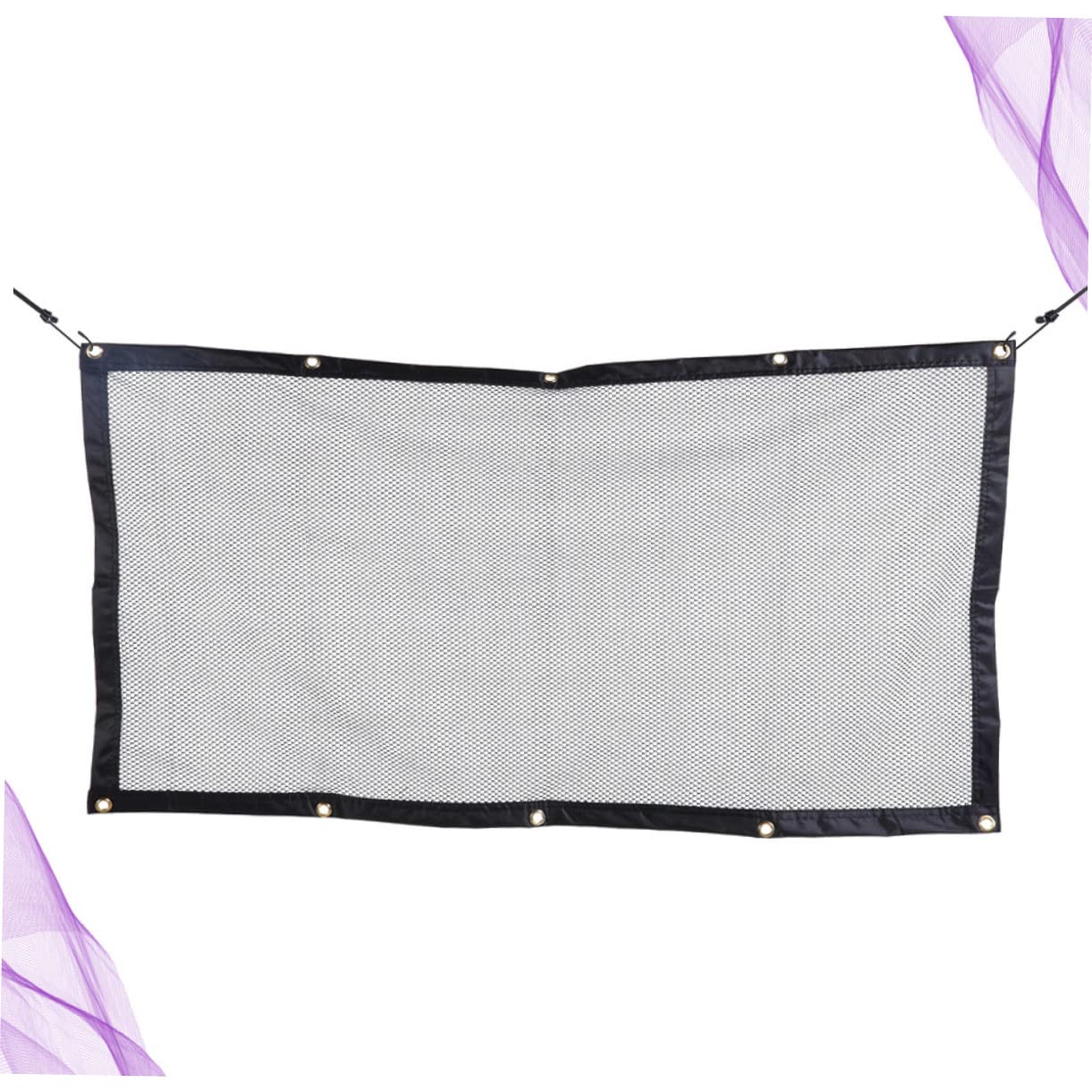 Happyyami Pet Protection Net Size Automobile Dog Barrier Pet Barrier for Car Cat Mesh Car Cover for Dogs Pet Car Barrier Pet Gates Protector Boot Dog Net for Car Dog Car Cage Large Black