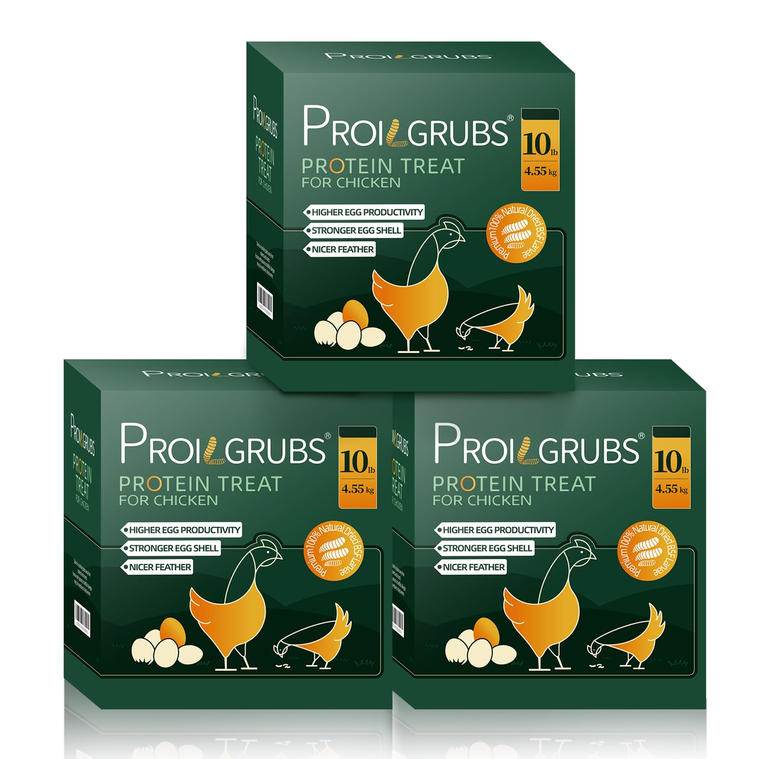 PROILGRUBS 30 LBS All Natural Black Soldier Fly Larvae Treats - Non-GMO Dried Grubs for Chickens, Hens, Birds - Meal Worms