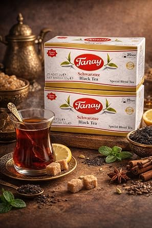 Tanay S zen Bardak Po et 2gr X 25 Li Sallama Siyah  ay 100% ithal Black Teabag x 2 ADET