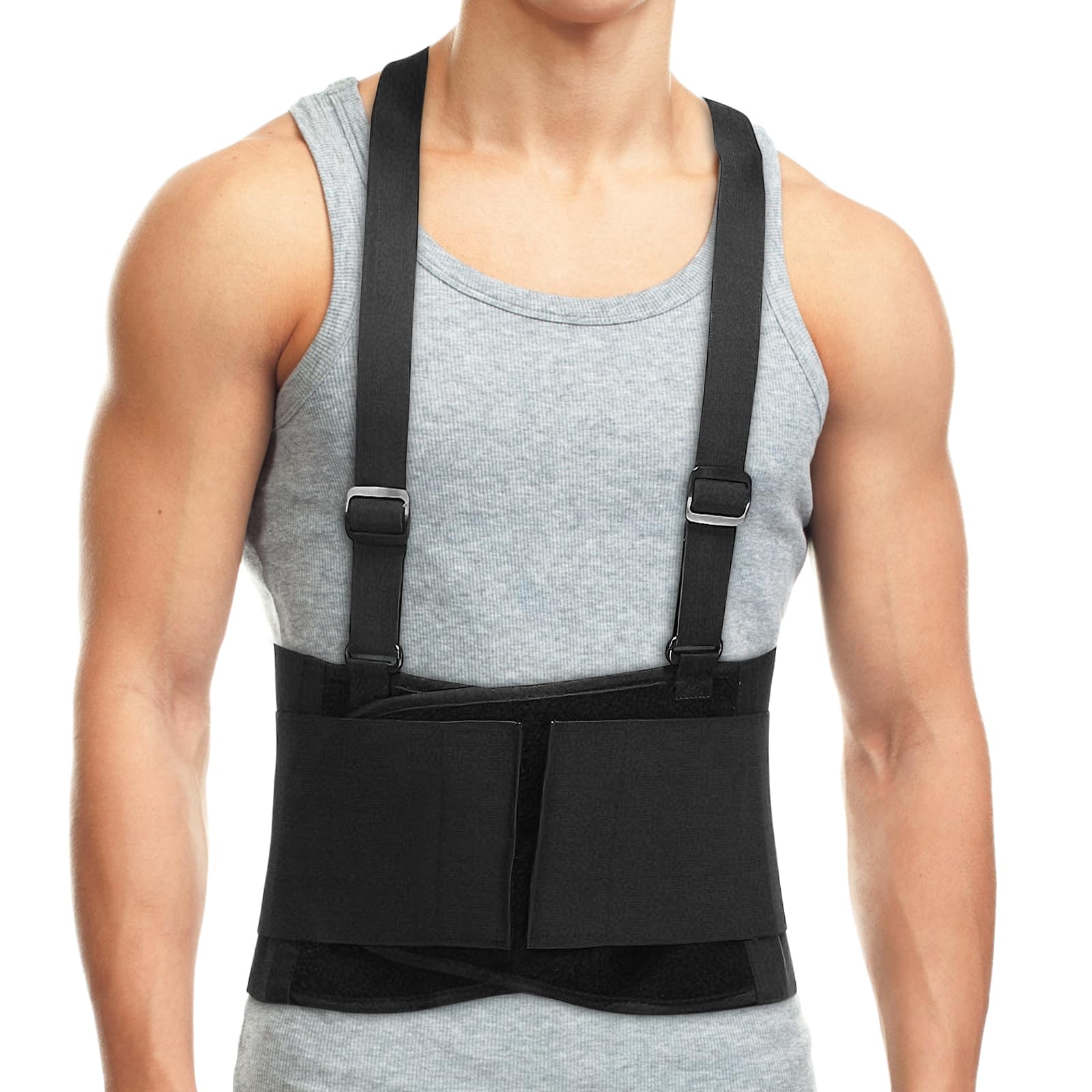 Men Waist Trainer, Waist Trimmer Belt for Men, Waist Trainer to Burn Belly Fat, Male Waist Trimmer for Abdominal Fat Loss, Black, S