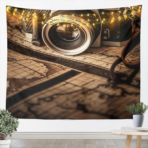 Miniatura 10 de Homewish Tapiz con temática de fotografía, película fotográfica vintage para colgar en la pared, para niños, adolescentes, mujeres, hombres, fotos