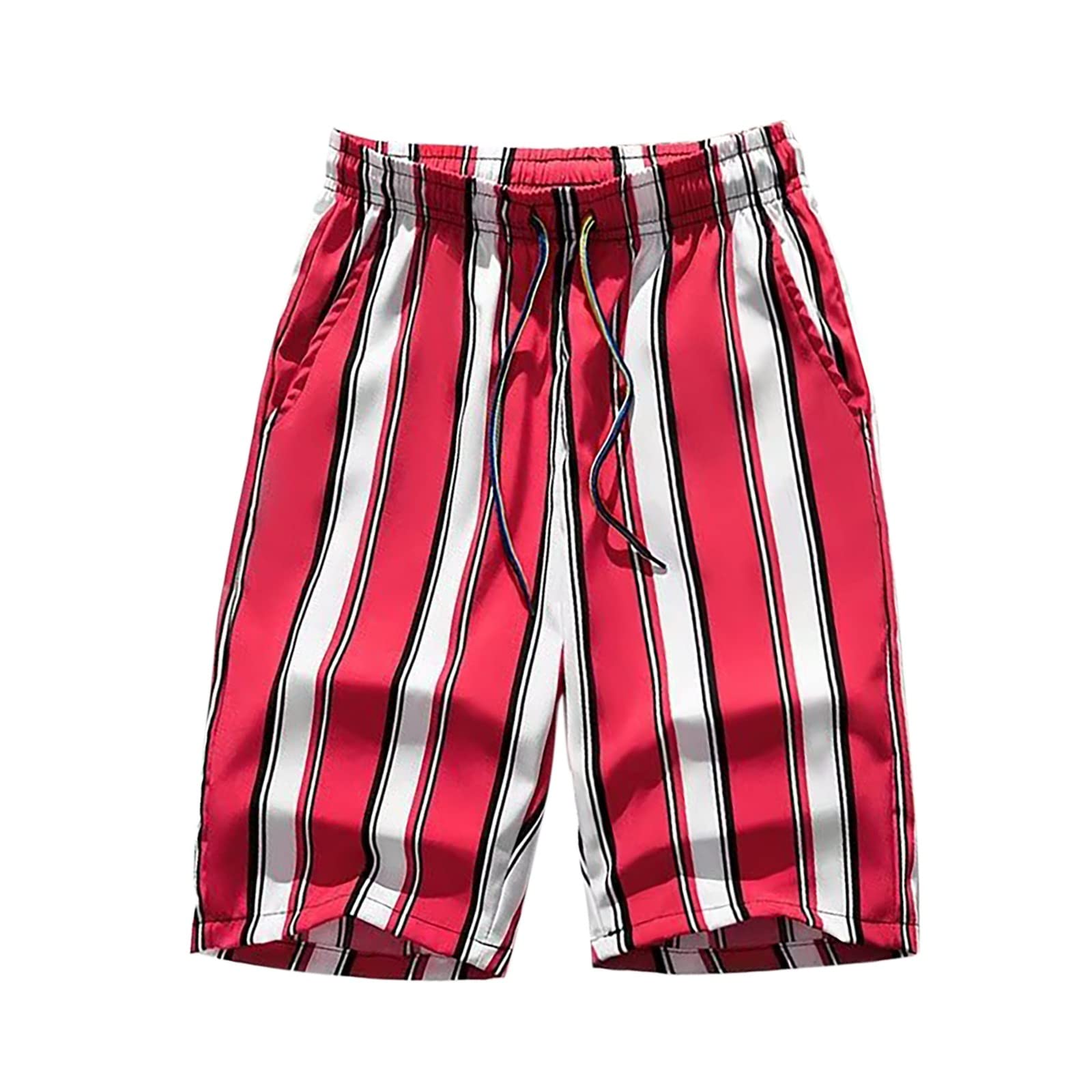 BOTCAM Bañador largo hasta la rodilla para hombre, delgada, suelta, baloncesto, cinco puntos, pantalones cortos de deporte, secado rápido, pantalones grandes, ropa informal para hombre, pantalones