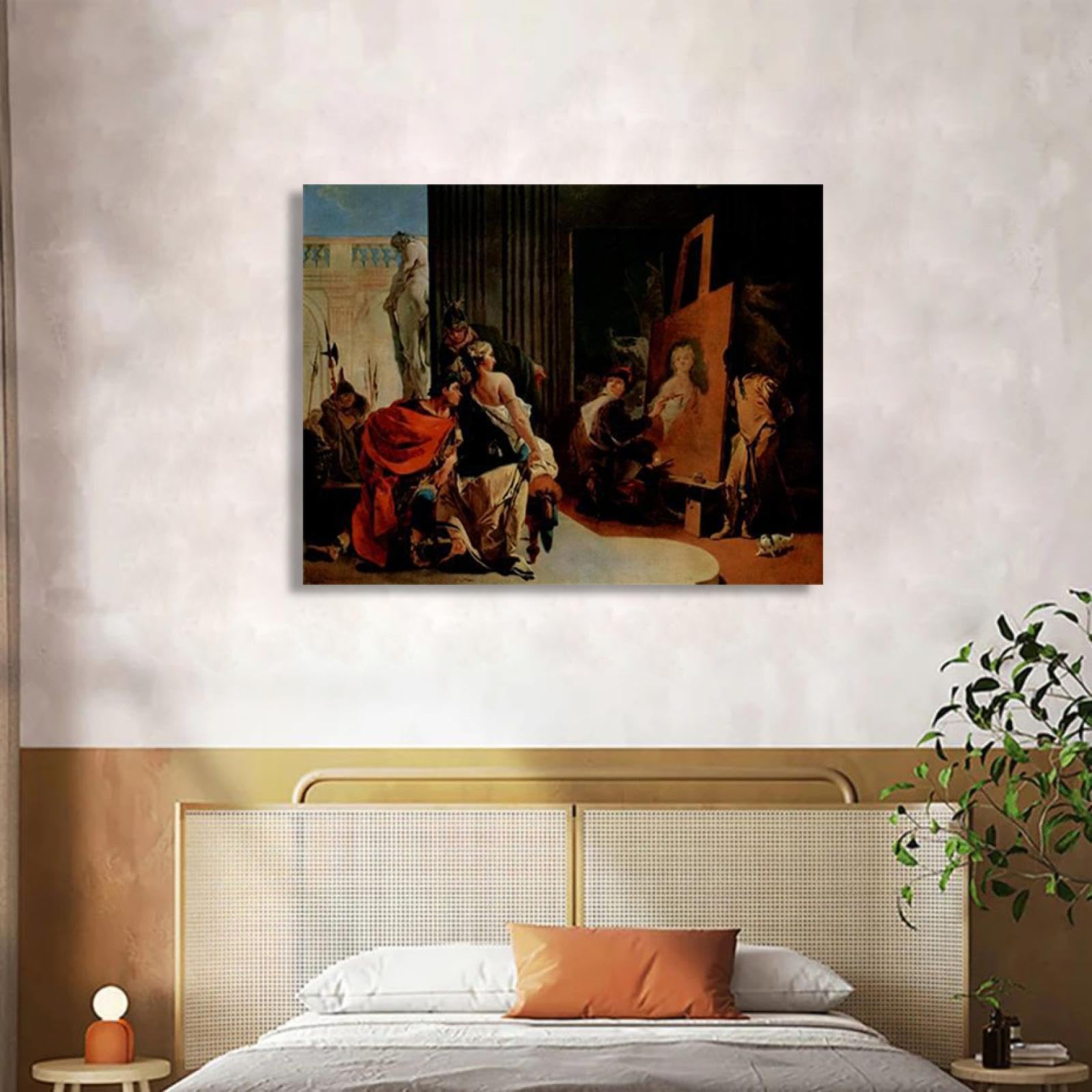 TNGHHSGA Im Atelier des Apeles Leinwanddruck Von Giovanni Battista Tiepolo – Barock-Rokoko-Meisterwerk, Venezianische Schule Malerei, Dekorative öLgemäLde FüR Home Gallery 20x26cm
